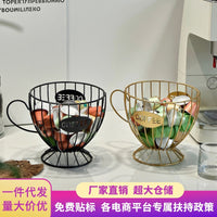 Cross-Border Hot Coffee Capsule Storage Basket Fruit Basket Snack Candy Storage Box Tabletop Coffee Table Decoration