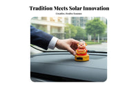 Wobbling Fortune God Solar Dashboard Decor, Creative Car Lucky Decor
