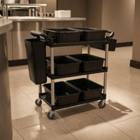 Commercial Kitchen Cart Metal Frame Facility Equipment Heavy Duty for Restaurant