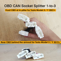 For Tesla Model Y Model 3 Car OBD Splitter 1 to 3 Interface No-Damage Modification