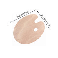 Natural Wood Grain Unfinished Wooden Palette Right and Left Hand Use Wooden Paint Palette Lightweight Art Supply Easy to Clean