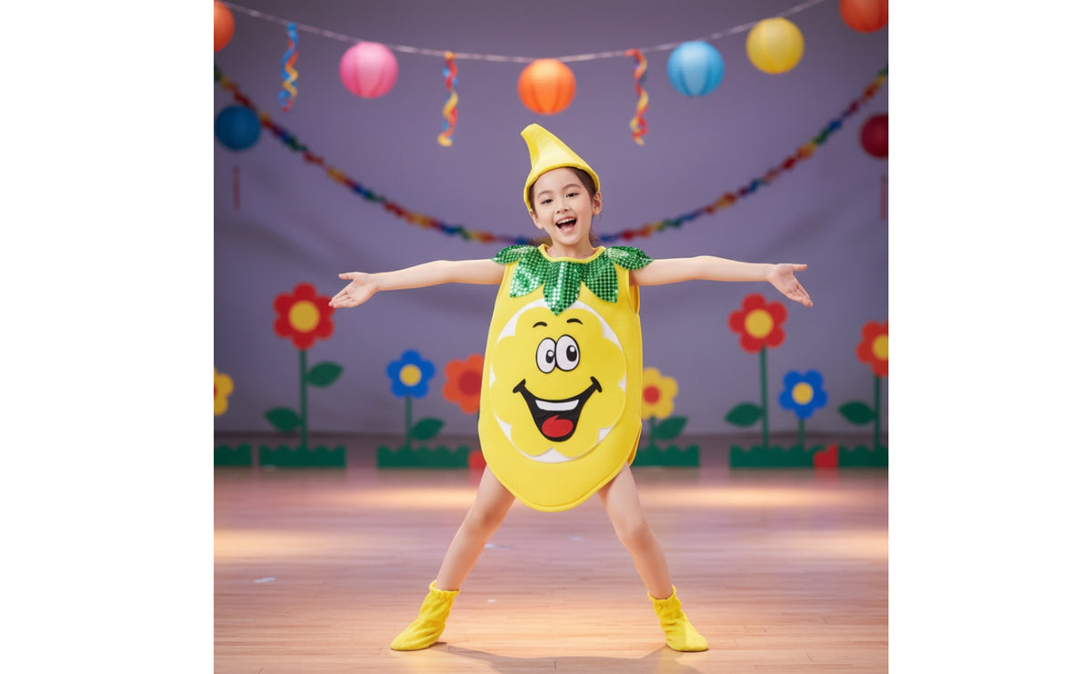 Lemon Costume with Hat Pullover Lemon Hat Cute Headwear for Toddlers