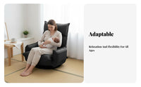 Adjustable Floor Chair Foldable Design Adjustable Padded Lounger Japanese Design Rear Support for New Mothers, Teens