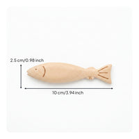Wooden Fish Ornament Matte Natural Wood Hand Carved Wooden Ornament Nautical Fish Sculpture Lightweight Suitable for Living Room Entryway Creative Display Area