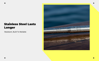 Telescopic Stainless Steel Hook Pole, Adjustable