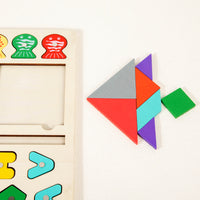 Wooden Tangram Puzzle Toy for Early Education