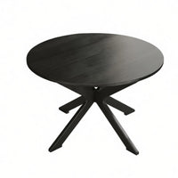 Space-Saving Round Drop-Panel Table Foldable Design Home Furniture Extendable Household Furnishing Multi-Functional for Apartment Dwellers, Small Families, Couples, Dining Room, Kitchen, Breakfast Nook