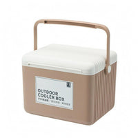 13L Cooler Box White Lid Outdoor Container Ribbed Sides
