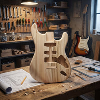 Diy Unfinished Guitar Body Customizable Electric Guitar Body Blank Sturdy Instrument Part Reusable for Hobbyists