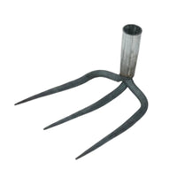 3-Tine Garden Rake Hex Socket Handcrafted Rake Welded Metal Soil Cultivator