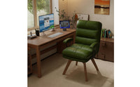 High-Back Swivel Chair with Armrests Padded Swivel Chair Leather Modern for Distant Workers, Students, Study, Bedroom