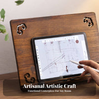 Adjustable Wooden Bookstand Foldable Design Reading Stand Handsunrestricted Use