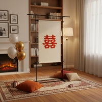 Easy to Decorate Wedding Arch Stand Stable Base Black Iron Display Rack Heavy Duty Photo Backdrop Stand Anti-Rust for Party Decorators, Engagement, Living Room