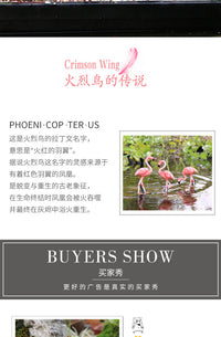 厂家直销仙鹤火烈鸟工艺品微景观动物摆件盆景园艺盆栽雕塑装饰