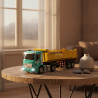 Inertial Toy Truck with Trailer Plastic Transport Truck Toy Friction Powered Interactive for Children, Toddlers, Playroom, Play Mat