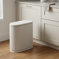 Narrow Space Garbage Bin Space Saving Oval Waste Bin Handseffortless Use
