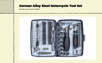 Portable motorcycle ratchet set