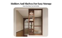 New Chinese design Entrypath Partition with hangers Double-Sided Design Freestanding Partition Artistic Glass Panel Room Separator Multifunctional for Homeowners, Art Lovers, Office Workers, Bedroom, Restaurant