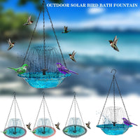Solar Hanging Bird Bath with Fountain for Hummingbirds