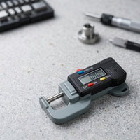 mm/inch Conversion Thickness Measuring Tool with LCD Display Metric Imperial Thickness Gauge with LCD Handheld Caliper Instant for Leatherworkers, Machinists, Sewing Hobbyists, Leatherwork, Metalworking, Workshops