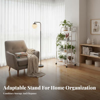 Three-Tier Plant Stand Multi-Functional Three-Tier Rolling Planter Shelf Strong Load-Bearing Sturdy Duty for Living Room, Patio