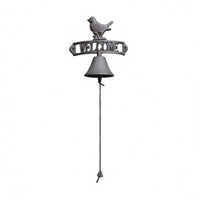 Rustic Wall Mounted Bell Ornate Home Decor Curled Metalwork for Fence