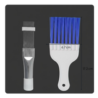 Stainless Steel Fin Cleaning Brush, Coil Cleaner, Air Conditioner Maintenance Tool, Flexible, sturdy, for HVAC, Refrigerator, Radiator