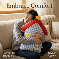 Cartoon Fairy Tale House Pillow, Soft Plush Cushion