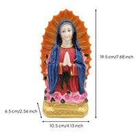 Tabletop Resin Figurine Rose Details Religious Decor Gold-Colored Base
