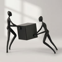 Sculpture with Figures Modern Abstract Sculpture Contemporary Tabletop Statue for Homeowners, Living Room