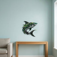 Metal Silhouette Ocean-Themed Wall Decor Flat for Living Room