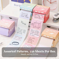 256 Ers Y Note Roll Full Back Pull-out Y Notes Gradient Color Self Note Roll for Parents, Home, Journaling, Scrapbooking