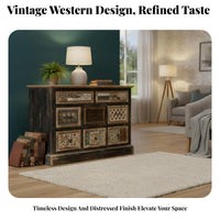 3-Drawer 2-Door Accent Chest timeless Design Storage Cabinet Vintage design Floor-Standing for Homeowners, Entryway, Living Room