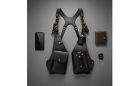 Double Shoulder Armpit Bag Multi-Functional Double Shoulder Armpit Bag Adjustable Straps PU Leather Underarm Pouch for Outdoor, Travel, Cosplay