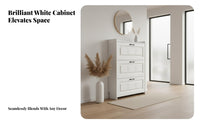 Tip-out Footwear Storage Unit Thin Design Shoe Storage Cabinet Space-Saving for Hallway, Small Areas