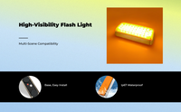 Rechargeable LED Warning Light, Waterproof Emergency Flasher