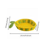 Woven Paper Rope Basket Handwoven Home Storage Eco-Friendly for Kitchen Counter