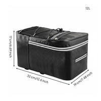 Bike Rear Seat Bag Water Resistant Cycle Trunk Bag Large Capacity Biking Accessory for Cyclists, Commuters, Night Riding