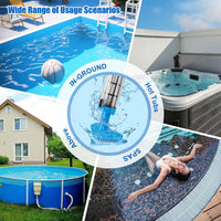 Cordless Handheld 3-in-1 Pool Vacuum with Over 100 Minutes Runtime