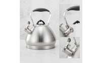 Stovetop Tea Kettle Thickened Base Kettle with Whistle Spout Food Grade for Kitchen Gas/Induction Cooker