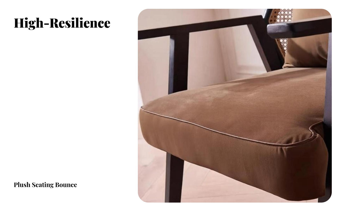 Wabi-Sabi design Woven rear Armchair Nordic Design Single-Person Accent Seat Minimalist Aesthetic Lounge Chair Comfortable Seating for Interior Designers, Office Workers, Living Room, Balcony, perusing corner, Bedroom