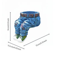 Jeans Flower Pot Weather-Resistant Denim Pants Planter for Patio, Balcony