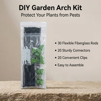 Greenhouse Frame Set, Fiberglass Garden Hoops Kit for Grow Tunnel, 55cm Plant Support for Raised Beds, Weather Resistant Polytunnel Kit