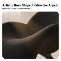 ram's Horn Chair Nordic Design Indoor Furniture Light Luxury design Plush Fabric for Homeowners, Apartment Dwellers, Living Room