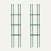 Garden Stakes for Sturdy Plant Support, Coated Steel Plant Stakes for Potted Plants, Half Round Tomato Cage 2-Pack, Easy Assembly Decoration