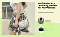 Mini quilted box bag with handle