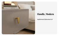 Bedside Stand Modern Minimalist Design Wavy Accent Table Transparent Frame Space-Saving for Apartment Dwellers, Bedroom