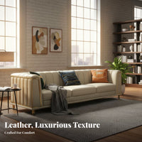Straight 4-Seater Couch Light Luxury Design 4-Seater Upholstered Sofa Modern Minimalist design Living Room Seating for Homeowners, Adults, Lounge Area