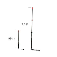 Carbon Fiber Landing Net Pole Portable Telescopic Fishing Net Pole Easy Storage