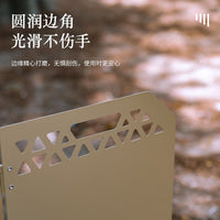 户外可折叠挡风板露营装备三折大号加厚卡式炉钢质防风罩带收纳袋